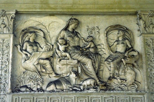 <p><em>Ara Pacis Augustae</em>, Rome</p><p>13-9 B.C.E.</p><p>Marble</p>