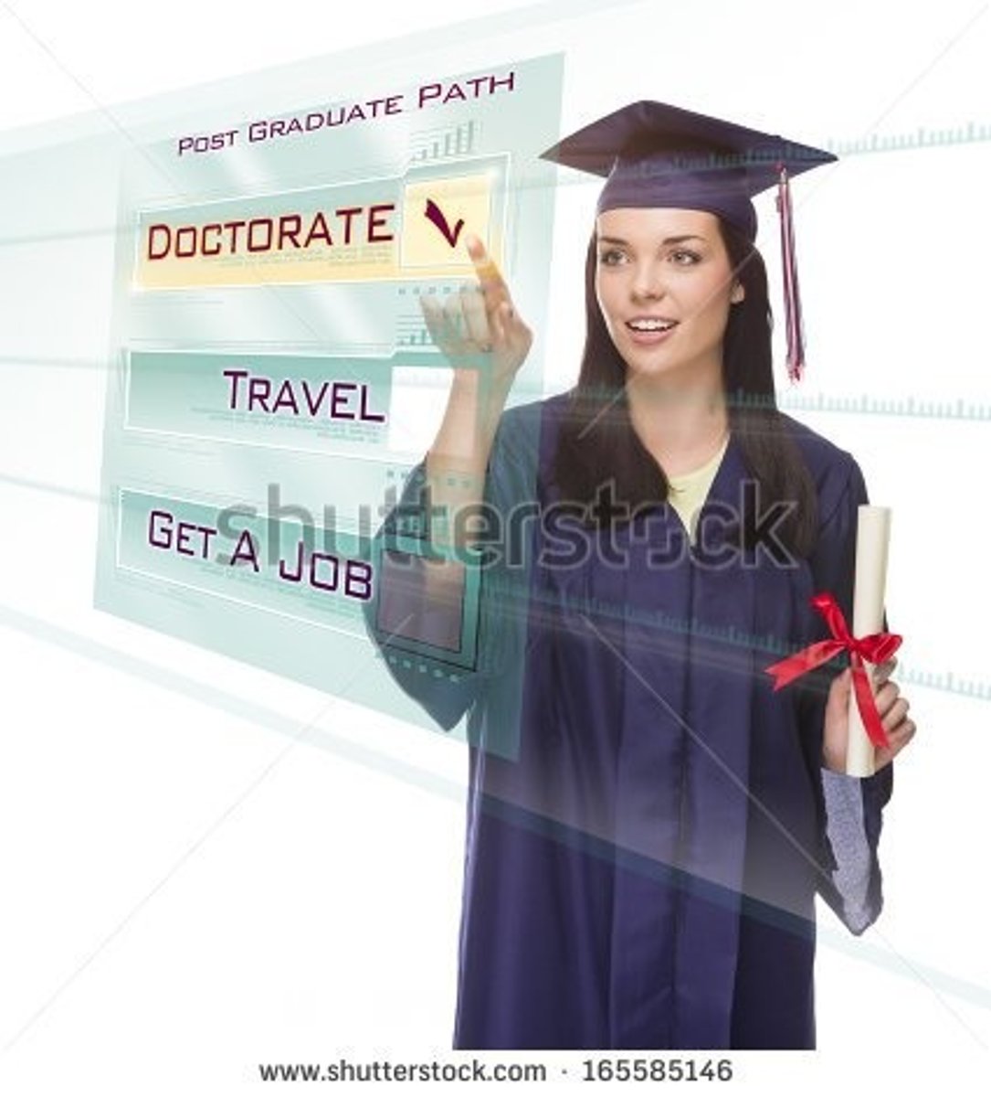 <p>(noun) a student studying after earning a first degree.</p>