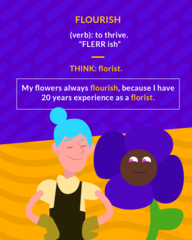 <p>to thrive, to grow well</p>