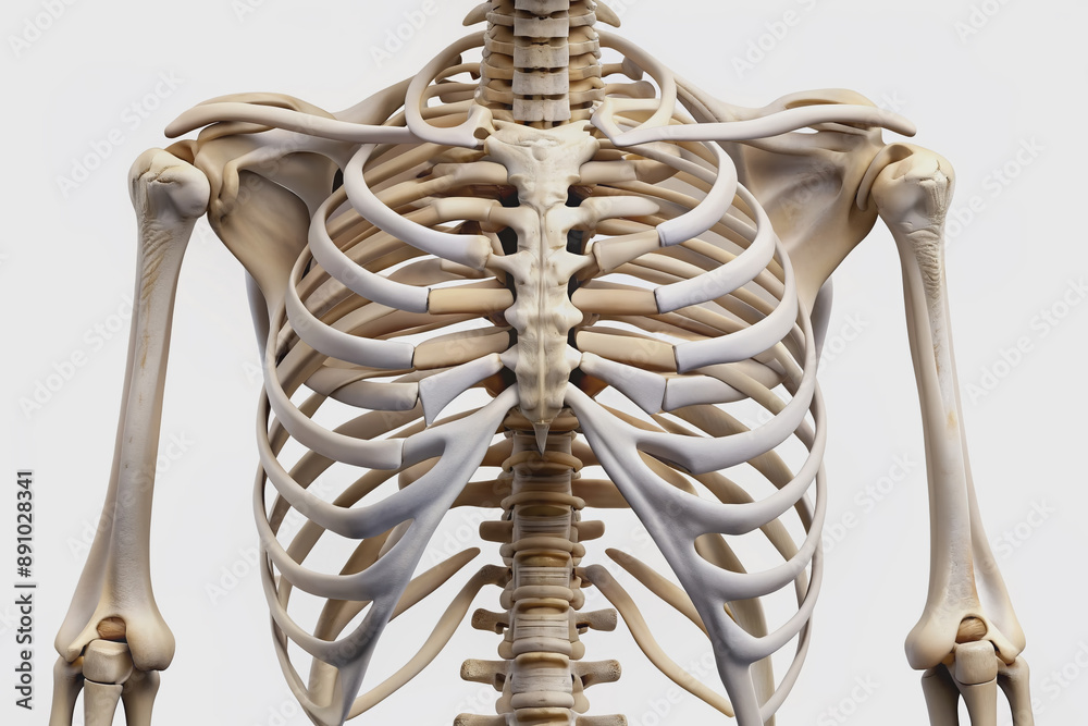 <p>The structure of ribs protecting the heart and lungs.</p>