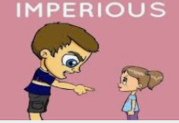 <p>assuming or taking power or authority without justification; arrogant and domineering</p>