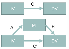 <p>Estimate the relationship btwn IV on M. Path “A” must be significantly different from 0.</p>