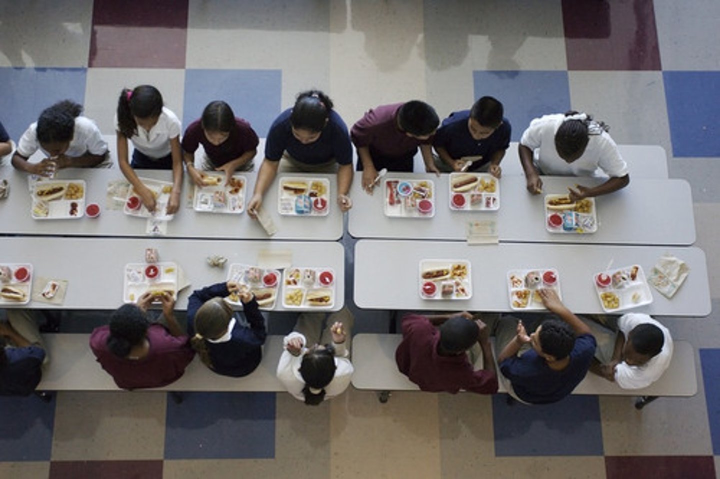 <p>cafeteria, lunch room, do you eat the cafeteria food or do you bring your own food?</p>