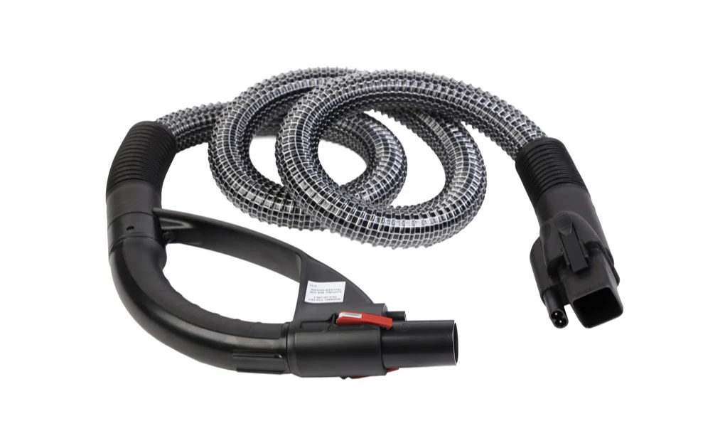<ul><li><p>5 foot hose </p></li><li><p>Hose is made with Kevlar (material used for bulletproof vests) and wrapped in piano wire</p><ul><li><p>Extremely durable and difficult to pierce</p></li></ul></li><li><p>Handle built ergonomically for people with arthritis and carpal tunnel in mind</p></li><li><p>Red clips</p></li><li><p>Electricity running through to power Ventus brush roll</p></li><li><p>FOR DRY CLEANING ONLY</p></li><li><p>Can create continuous loop for clearing hose by connecting to back exhaust port</p></li></ul><p></p>