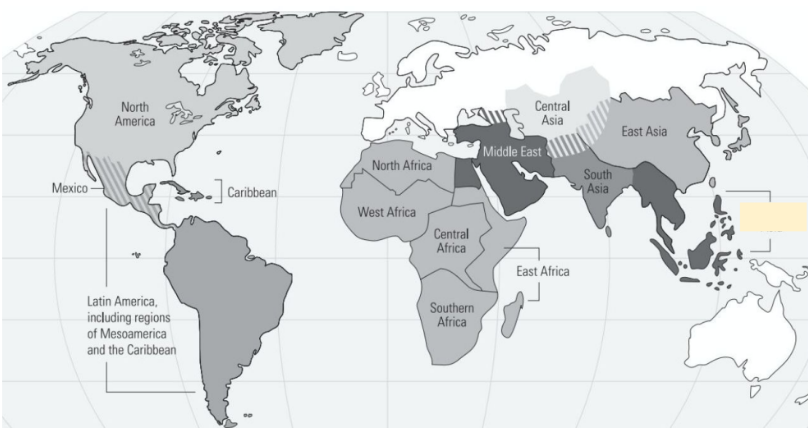 <p>What is the covered Region?</p>