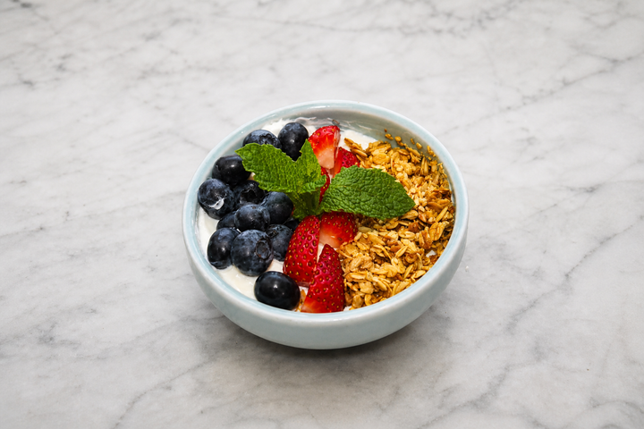 <p>Brunch Served with granola &amp; honey for $$8$$.</p>