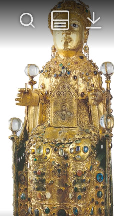<p>Reliquary statue of st. foy</p>