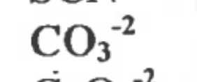 <p>1 Carbon, 3 oxygen, -2 charge</p>