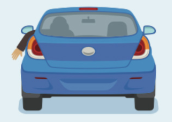 <p>This hand/arm signal means:</p>