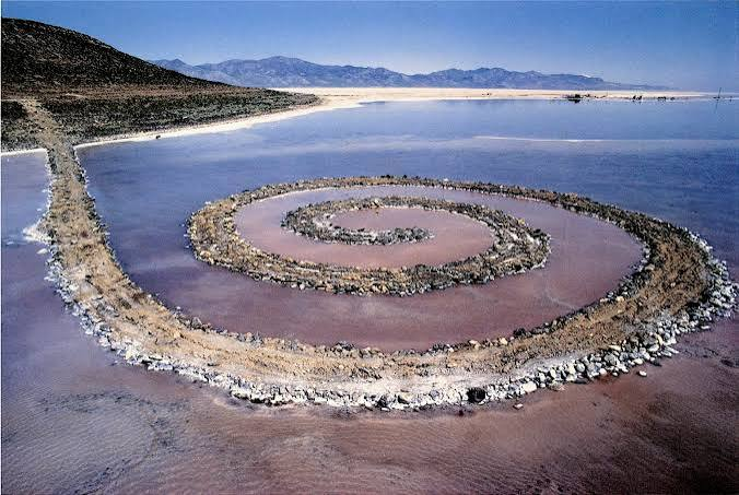 <p>Spiral Jetty, Great Salt Lake, Utah Culture/Period/Location</p>