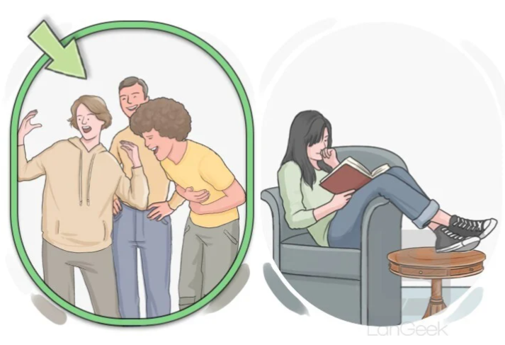 <p>Friendly, energetic, and enjoying the company of others; highly social.</p>
