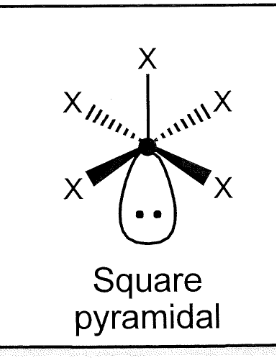 <p>square pyramidal </p>