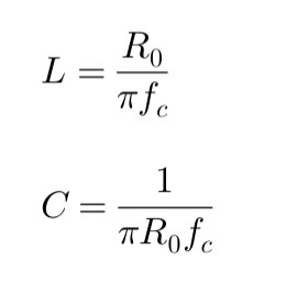 <p>Ro - characteristics impedance </p><p>fc - resonant frequency </p>