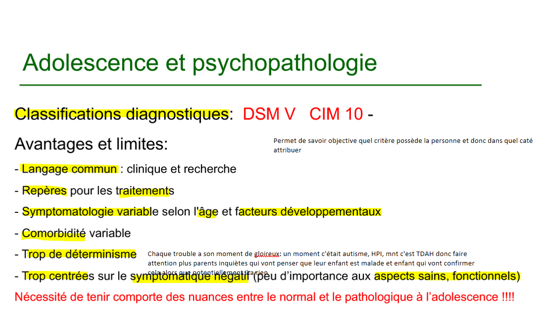 <p>avantage des classification diagnostique</p>
