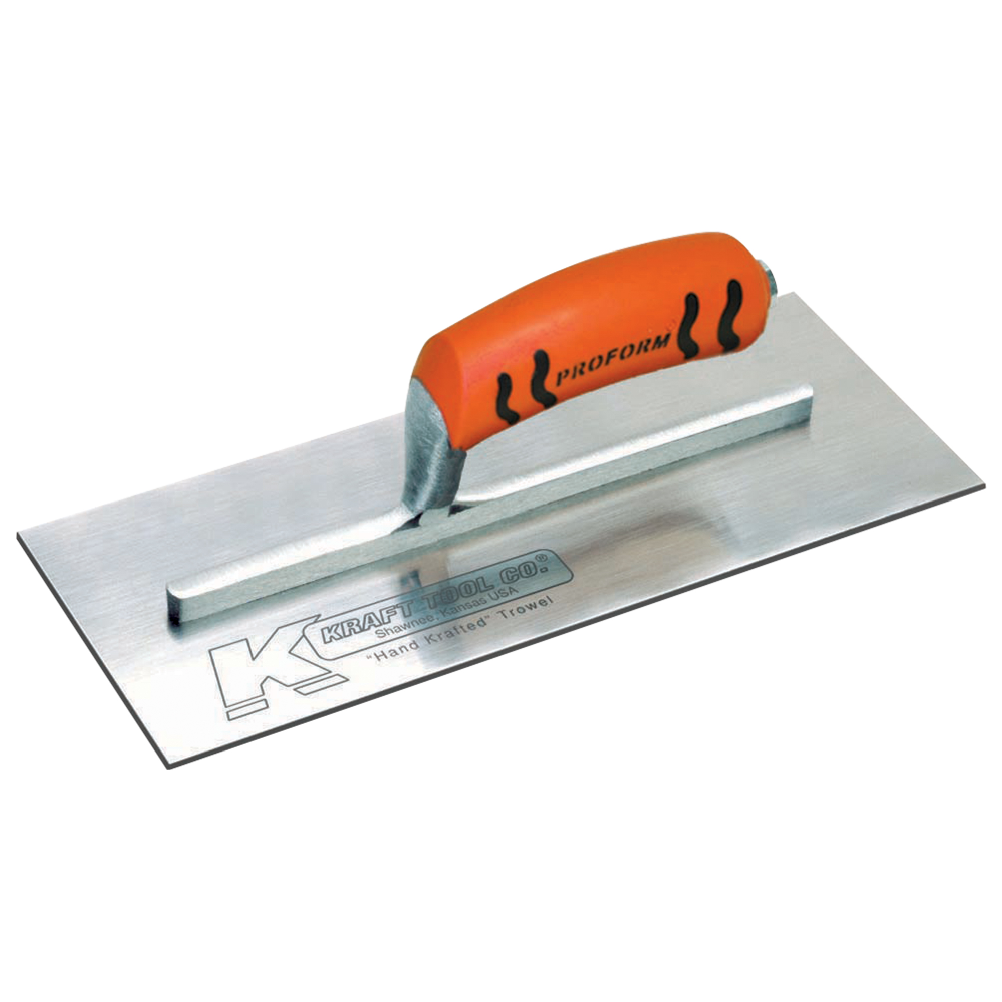 <p>Flexible flat metal blade with a handle, used to spread and smooth drywall compound and perform finishing passes.</p>