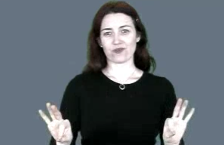 <p>hands together with fingers touching in O, then spread apart into Fs </p>