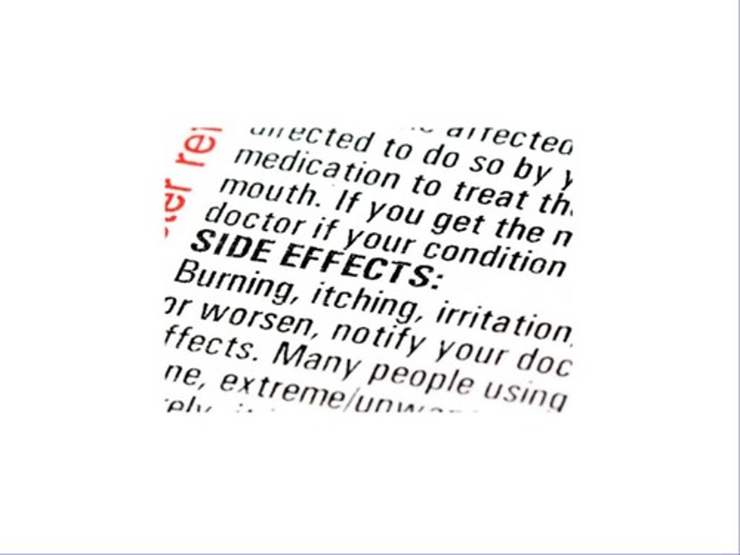 <p>side effects</p>