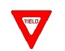<p>give the right away to traffic on the road you wish to enter or cross</p>