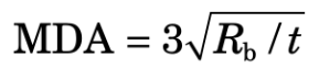 <p>The activity that gives a counting rate as 3σ of the background rate</p>