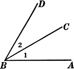 <p>Two angles that share a common side and have the same vertex</p>