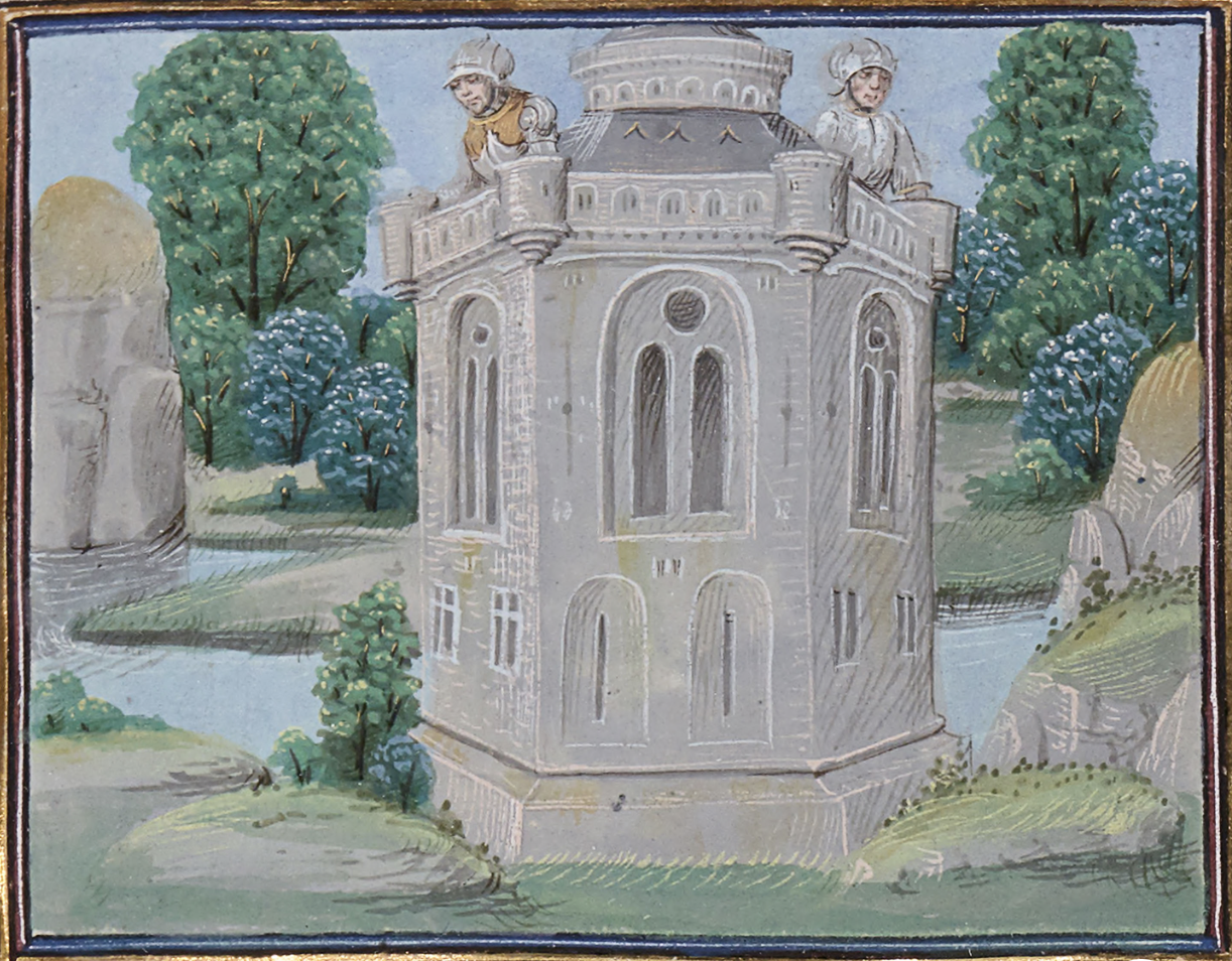 <p>plan architectural composé de plusieurs lobes ou parties arrondies reliées entre elles, formant une composition complexe et rythmée = f<span>ait figure de modèle idéal du château, digne de symboliser la Vierge, forteresse imprenable, dans les manuscrits religieux.</span></p>