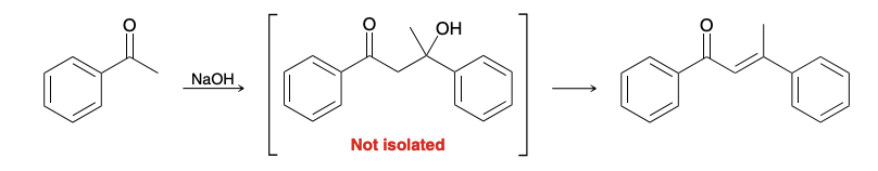 <p>Formation of a conjugated system</p><p>It is often hard very difficult to isolate products lacking the conjugated pi systems</p>