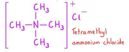 <ul><li><p>In nucleophilic substitution reactions where there is a large excess of halogenoalkane </p></li><li><p>E.g ( CH<sub>3</sub>)<sub>3</sub> N + CH<sub>3</sub>Cl → N (CH<sub>3</sub>)<sub>4</sub>Cl </p></li></ul><p></p>