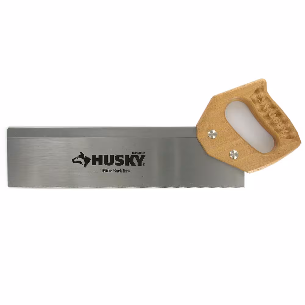 <p>Fine-toothed saw with reinforced back, used in a horizontal position for precise woodworking cuts and joinery.</p>