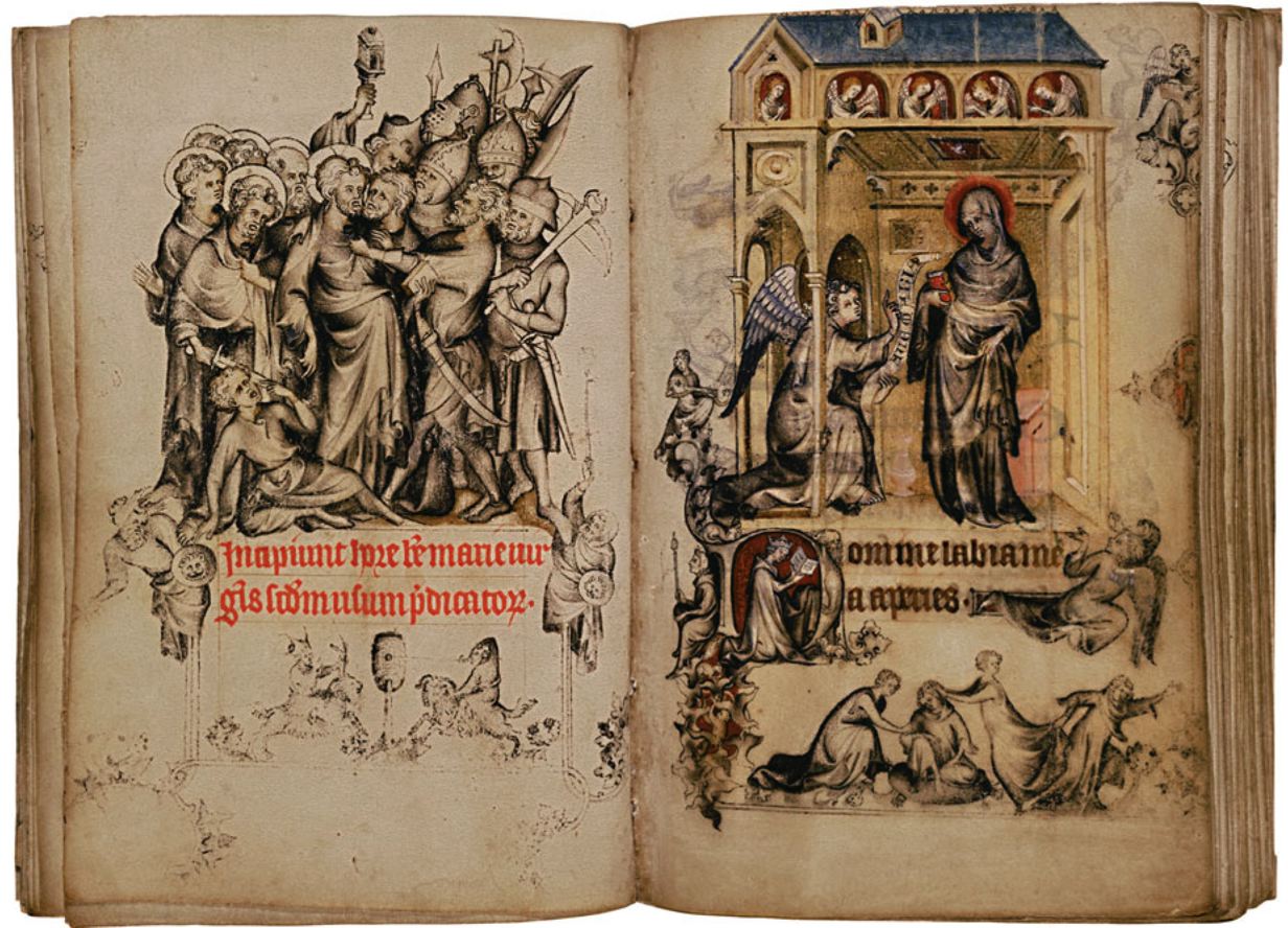 <p>Representing spatial depth, e.g. a Book of Hours</p>