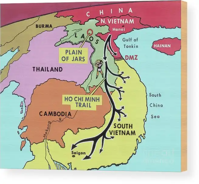 <p>The Ho Chi Minh trail was used </p>