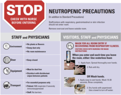 <p>for patients with WBC < 1000/mm^3 OR Absolute Neutrophil Count (ANC) <500/ μL</p>