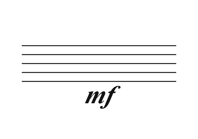 <p>mezzo forte (mf)</p>