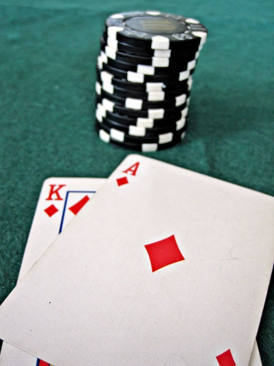 <p>Playing games of chance for money</p>