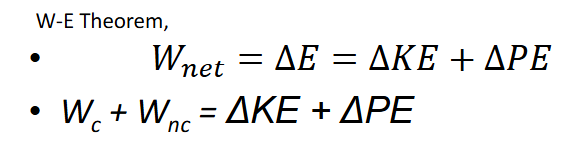 <p><span>conservative forces, W<sub>c</sub>, and nonconservative forces, W<sub>nc</sub></span></p>