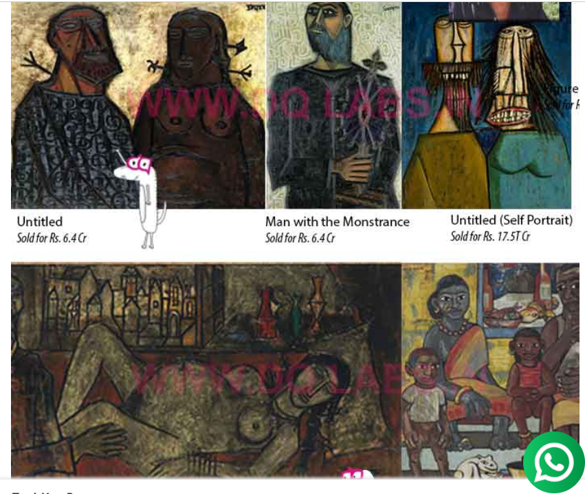 <p>Founding member of the Progressive Artists’ Group of Bombay, first post-independence artist to achieve high recognition in the West. His works are abstract and rather grotesque depictions of people. </p>