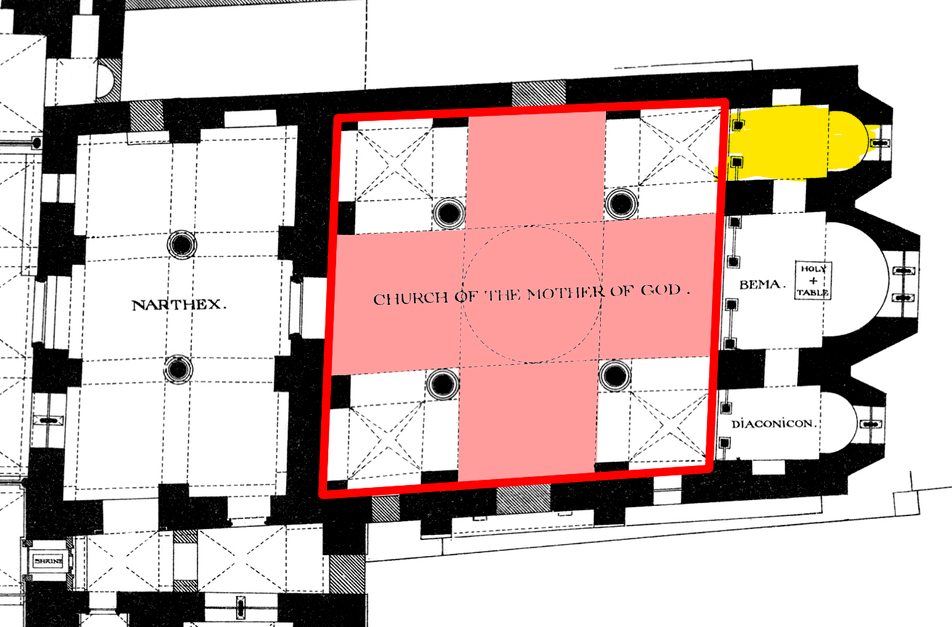 <p>the place in a basilica in which things are prepared (where the Liturgy of Preparation takes place in Eastern Orthodox churches)</p>