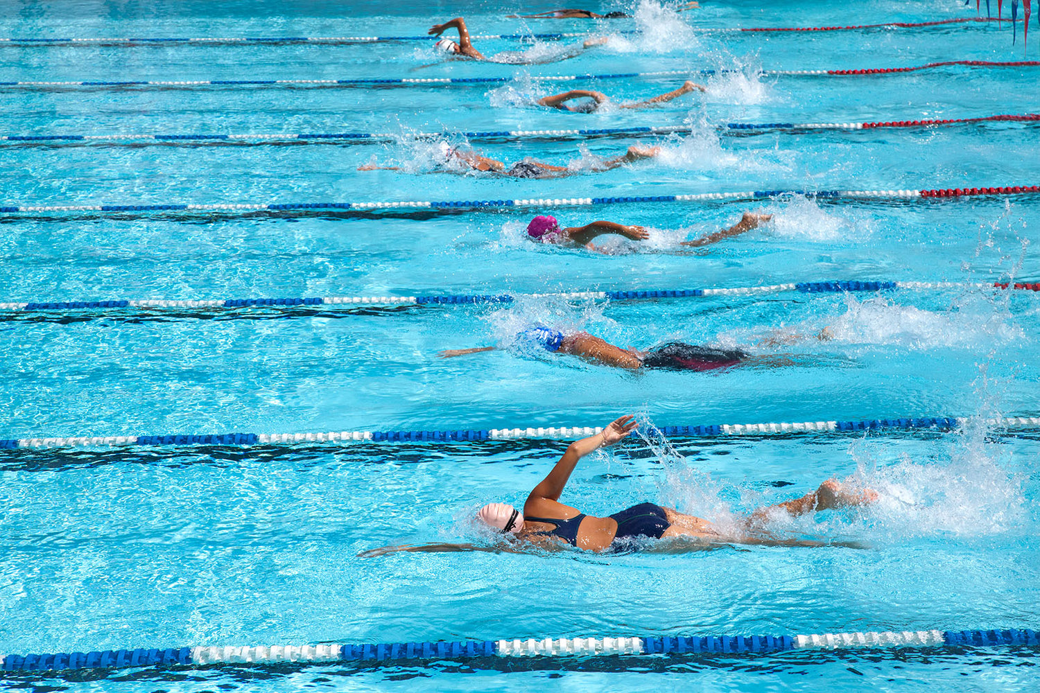 <p>swimming (n) /ˈswɪmɪŋ/</p>