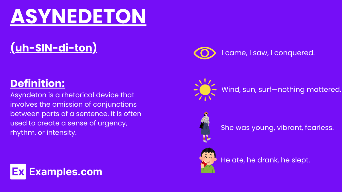<p>Asyndeton</p>