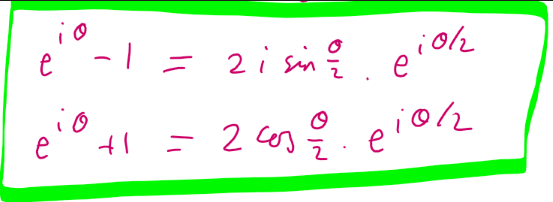 <ul><li><p>use this for sum of series/infinity for complex numbers</p></li></ul><p></p><ul><li><p>OR MULTIPLY THE DENOMINATOR BY CONJUGATE</p></li></ul><p></p>