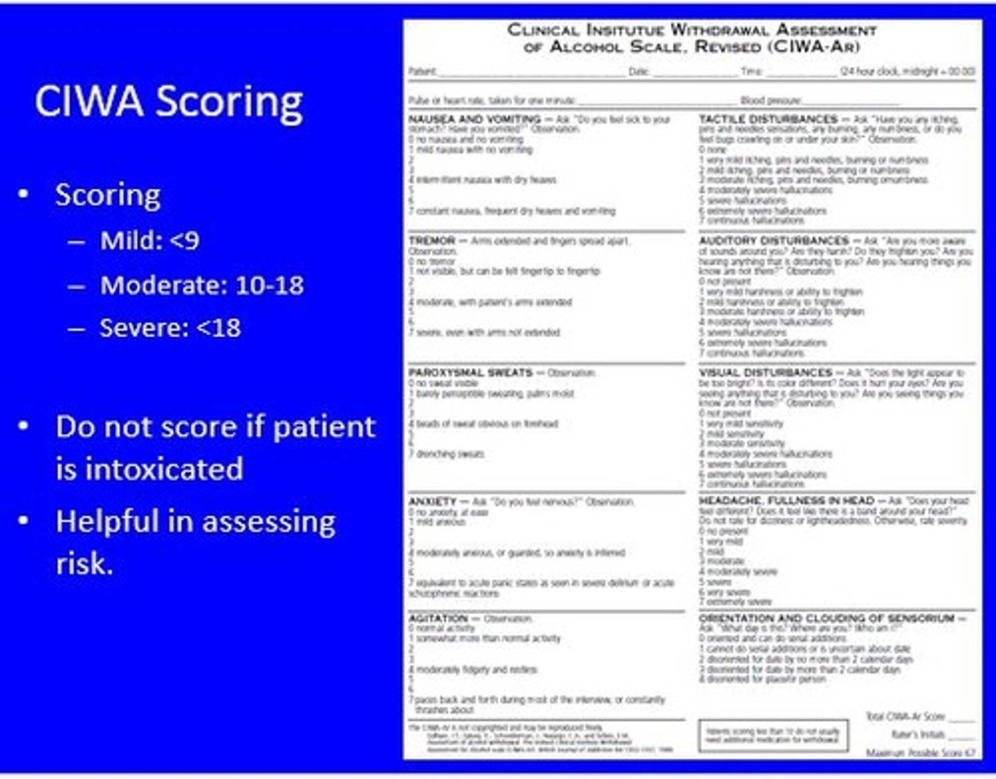 <p>(Scores range from 10 - 50)</p><p>Low: 10 - 19</p><p>Moderate: 20 - 35</p><p>High: over 35</p>
