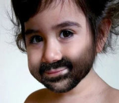 <p>Signs of puberty, facial/chest/underarm hair, breast development</p>