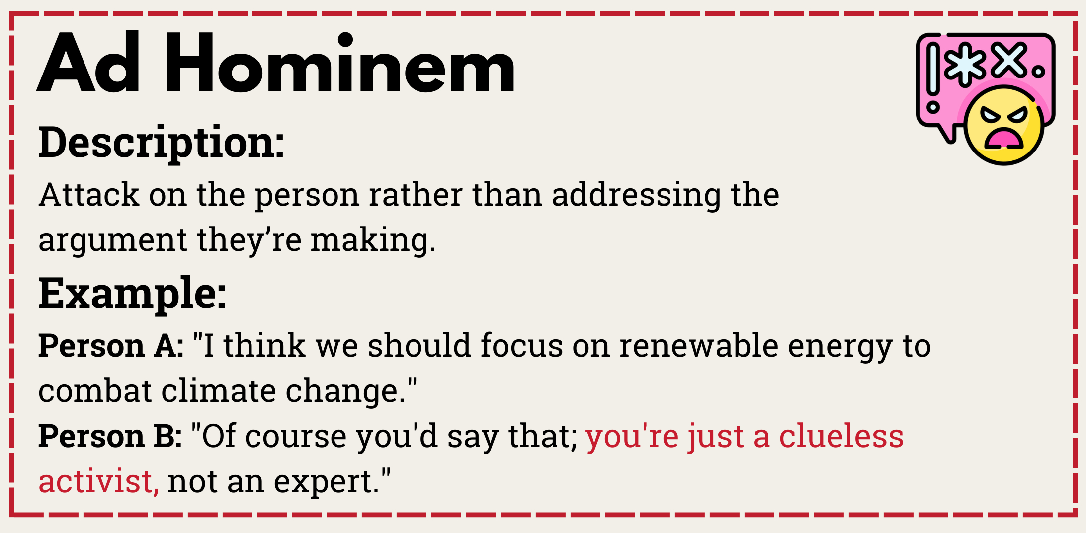 <p>Ad Hominem</p>