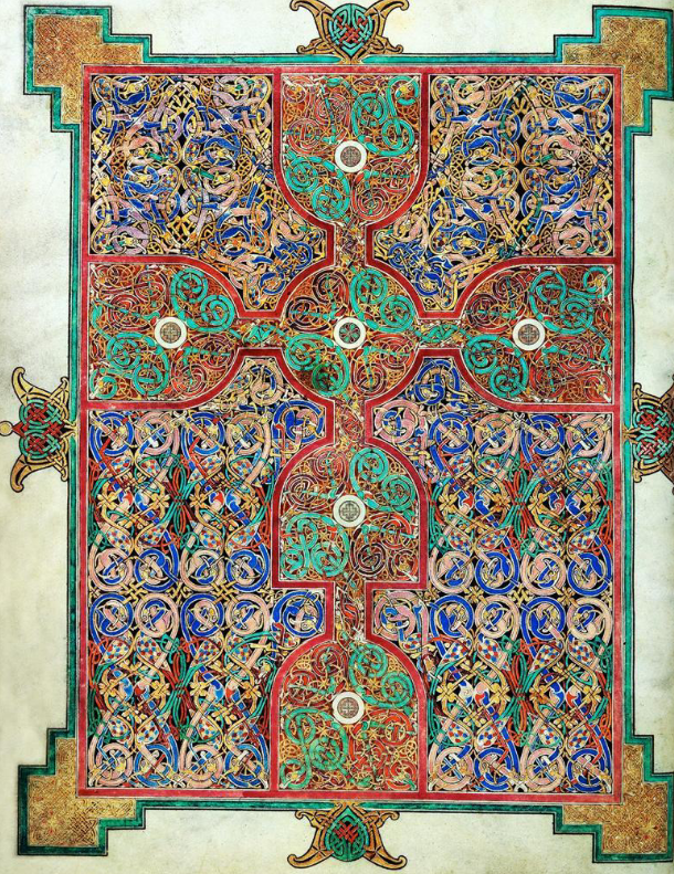 <p>Cross inscribed carpet page</p>