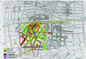 <ul><li><p>The first developed Garden City, started in 1902 </p></li><li><p>Designed by Raymond Unwin and Barry Parker </p></li><li><p>The plan was a combinations of landscaping, informal street layouts, and a main axis focusing on a town center. It was built in an area of 4,500 acres; 3000 for agricultural uses and 1500 for the city proper.</p></li></ul><p></p>