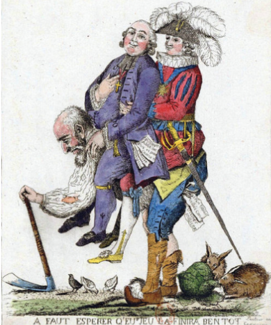<ul><li><p>Unfair Social Structure: 3 Estates → Clergy, Nobility, Commoners</p></li><li><p>Absolute monarchy: Weak leadership (King Louis XVI) + Queen Marie Antoinette = despised</p></li><li><p>American Revolution: proved people could overthrow monarchy</p></li><li><p>Enlightenment Ideas</p></li><li><p>Financial Crisis: bankrupt from wars (american rev) + Louis called Estates General to RAISE TAXES</p></li></ul><ul><li><p>Europe = heavy abs monarchies</p></li></ul><ul><li><p>Population boom</p></li><li><p>Economic crisis + shifts</p></li><li><p>Royal spending: monarchs spending A LOT</p></li></ul><p></p><ul><li><p>Liberty, Equality, Fraternity</p></li></ul><p></p>