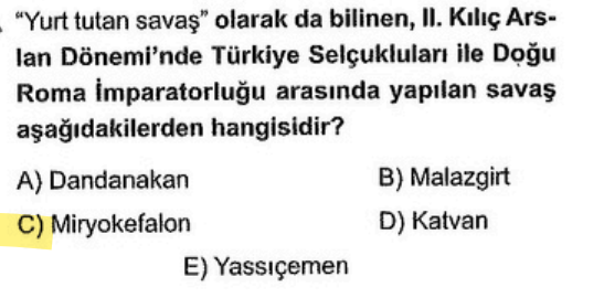 <p>Miryokefalon ile Bizans'ın Türkleri Anadolu'dan atma umudu tamamen bitmiştir. Anadolu kesin olarak Türk yurdu olmuştur.</p>