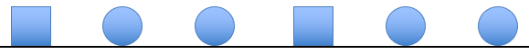 <p>A sequence composed of a repeating pattern of shapes</p>