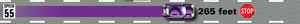 <p>265 feet</p>