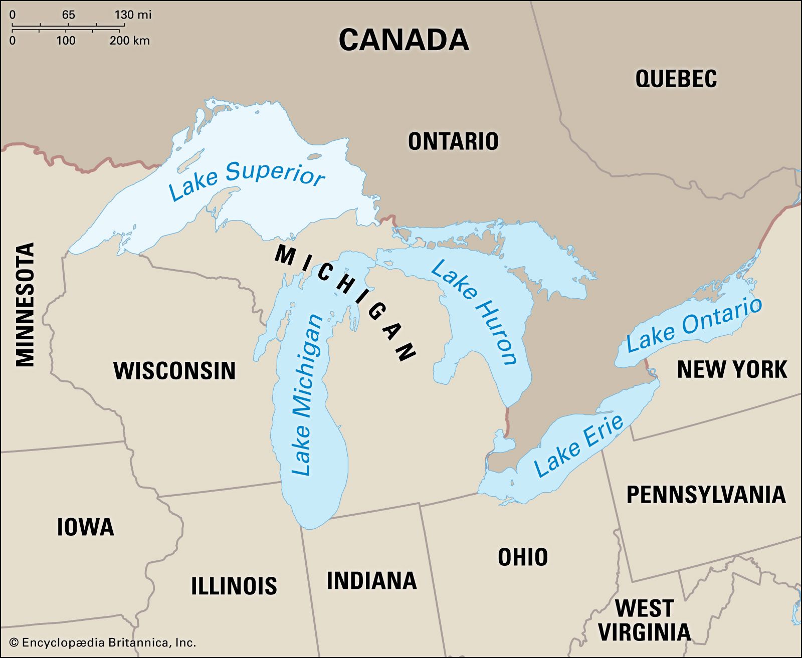 <p>The world's largest freshwater lake by surface area, situated on the border between North America (United States and Canada).</p><p></p>