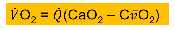 <p>Die Fisch’sche Gleichung = VO2 = Q (CaO2 - CvO2) beschreibt eine Verfahren zur Bestimmung der Sauerstoffaufnahme pro Minute. durch die Differenz von eingeatmeten zur ausgeatmeten Luft kann die Aufgenommene Luft bestimmt werden.</p><p></p><p>Die Atemgasmessung berechnet die <strong>Sauerstoffaufnahme pro Minute</strong>. Die <strong>Fick-Methode verwendet diese Sauerstoffaufnahme</strong>, um daraus mit der Blut-Sauerstoffdifferenz das <strong>Herzzeitvolumen</strong> zu bestimmen.</p>